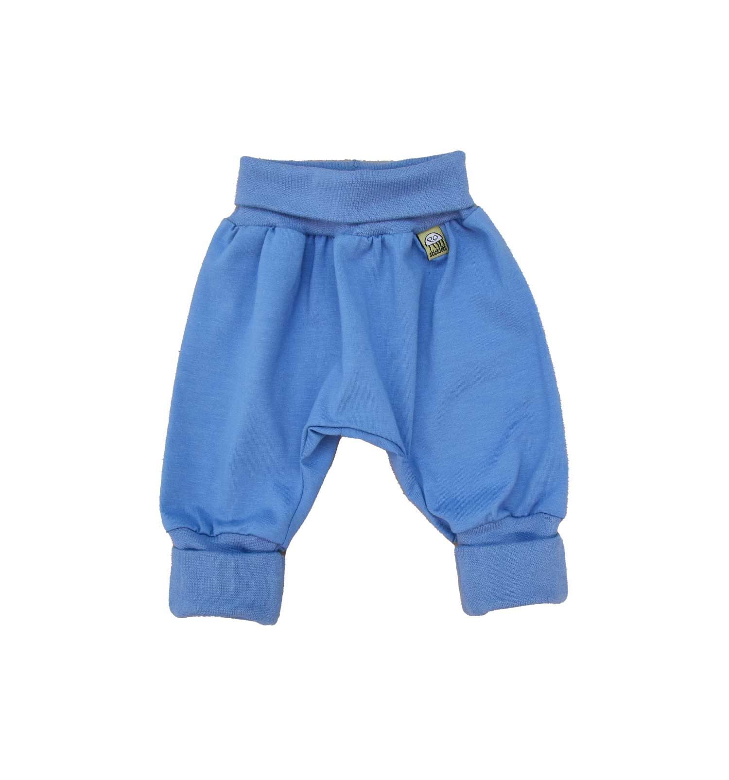 Baby pants with turn-up foot blue