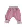 Baby pants with cuff foot old pink