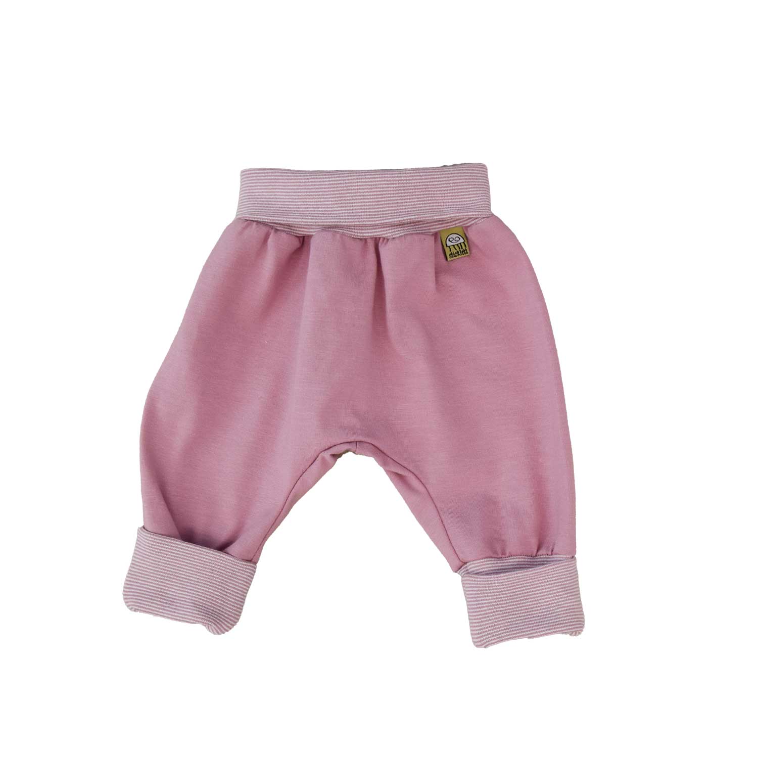 Baby pants with cuff foot old pink