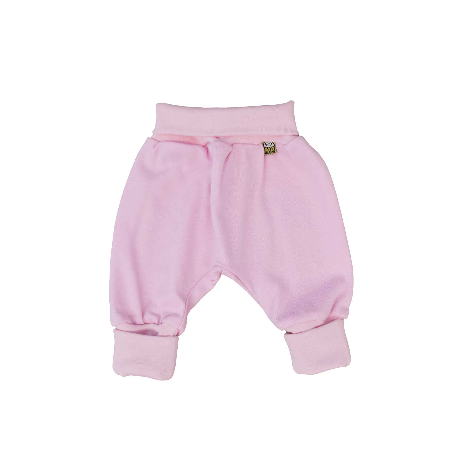 Baby pants with cuff foot pink