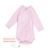 Baby wrap bodysuit long sleeve in pink