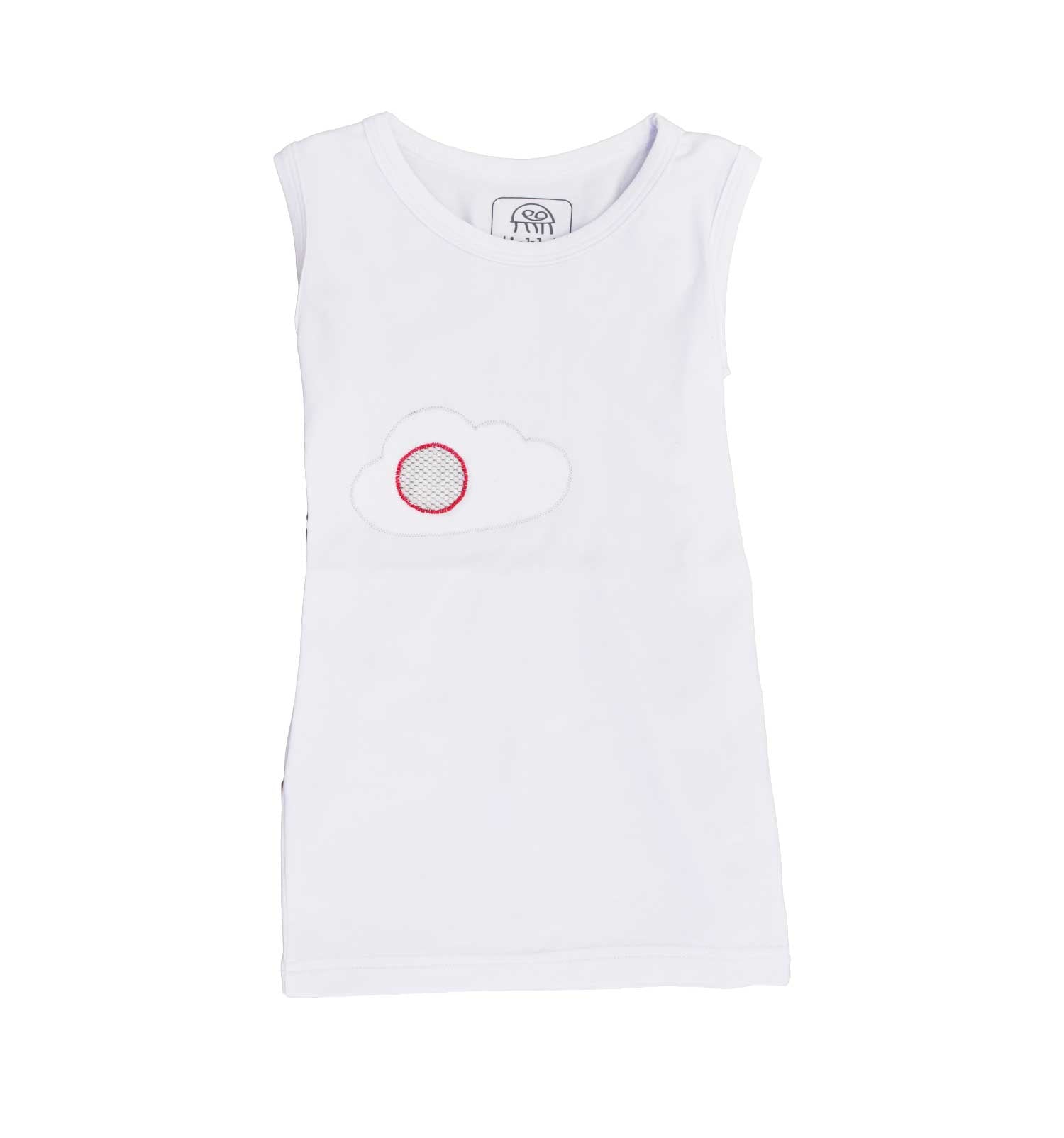 Baby wrap bodysuit / children's undershirt in white