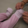 Baby pants with cuff foot old pink