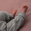 Baby wrap bodysuit long sleeve in light grey