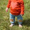Baby long-sleeved shirt with fine eyelet embroidery 