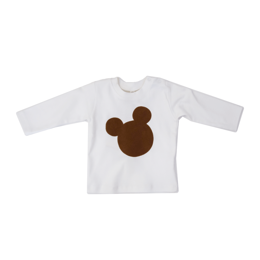 Baby shirt long - short white