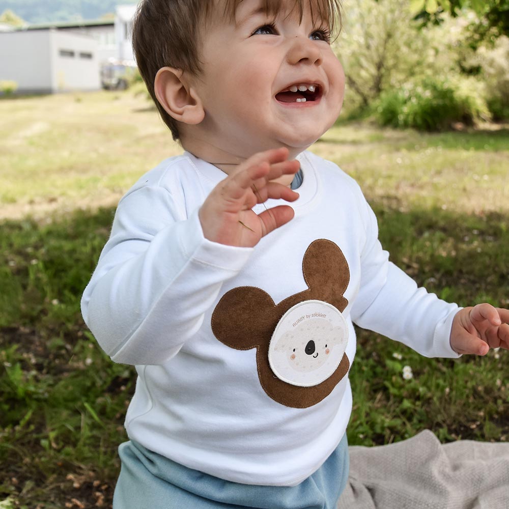 Baby shirt long - short white