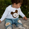 Baby shirt long - short white