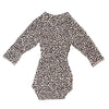 Baby wrap bodysuit long sleeve in natural white