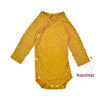 Baby wrap bodysuit long sleeve in yellow
