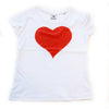 T-Shirt weiß mit Herz kurzarm | sticklett Online Store.