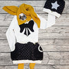 Black balloon skirt with stars 